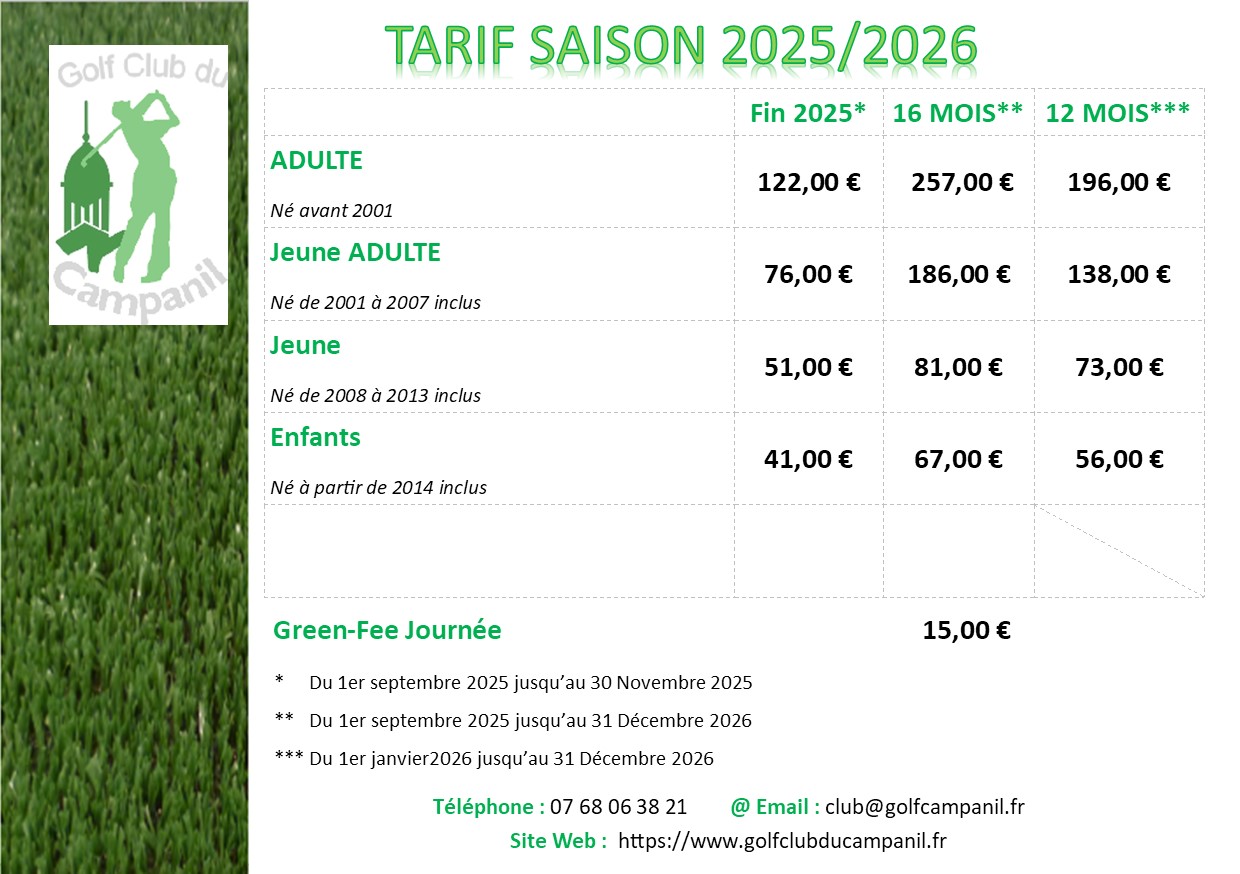 Tarif GCC 2025